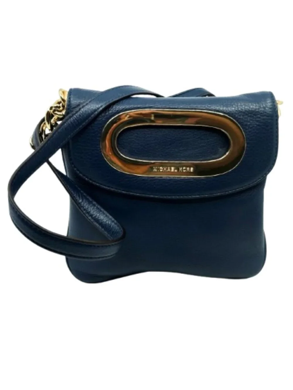MICHAEL KORS~Berkley Top Handle~NAVY BLUE PEBBLED LEATHER CROSSBODY BAG